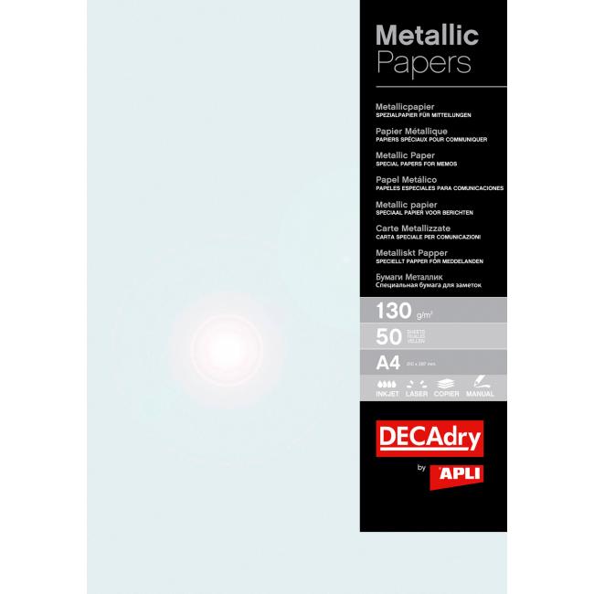 [AG004073] Metalický papier APLI A4 perlová, 130g, 50 hárkov