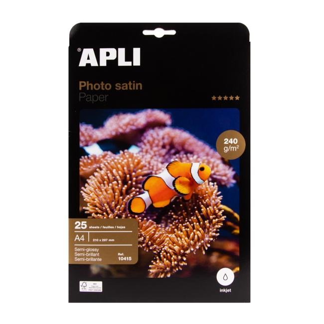 [AG010415] Fotopapier APLI A4 Satin, 240g, 25 hárkov