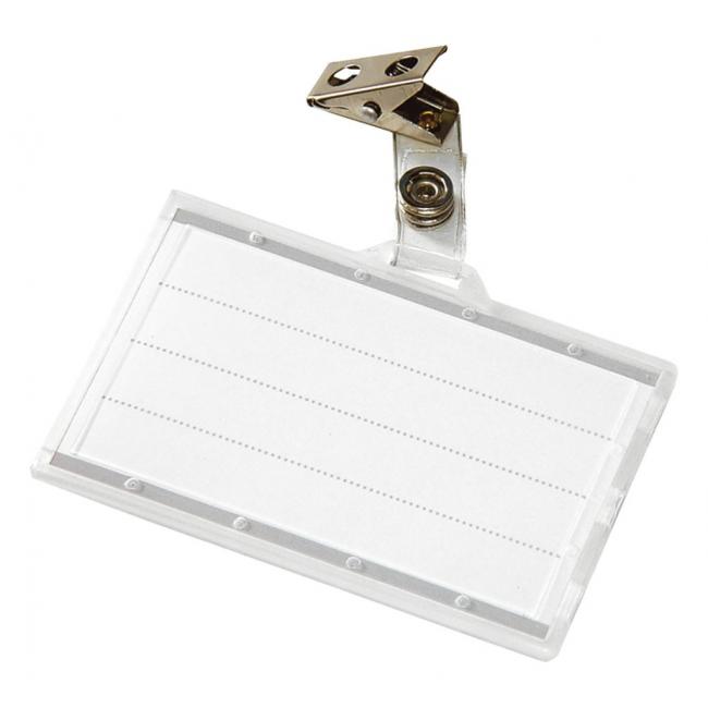 [DO834600] Plastová visačka na karty s klipom DONAU 85x50mm 50 ks