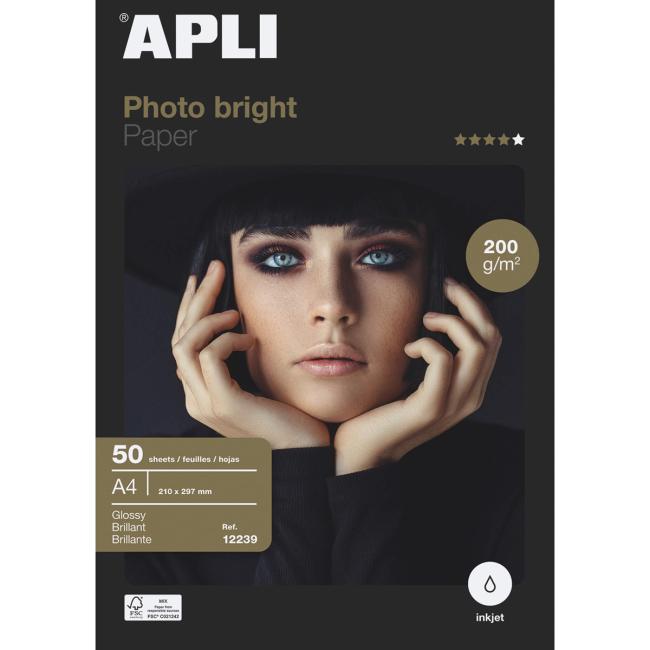 Fotopapier APLI A4 Bright, 200g, 50 hárkov
