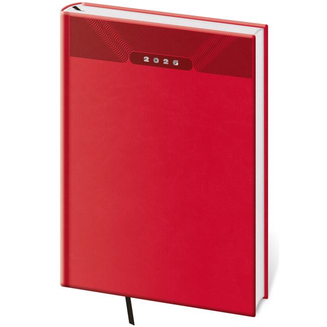 Diár Print classic týždenný A5 14,3x20,5cm červený 2026
