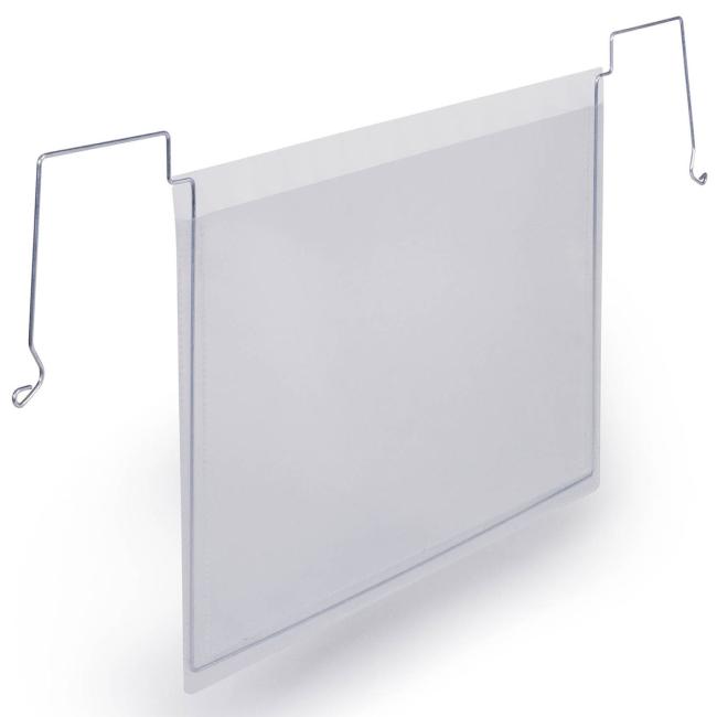 Závesné vrecko s drôteným vešiakom na šírku A5, 50ks, transparentné Vrecko s drôteným závesom A5