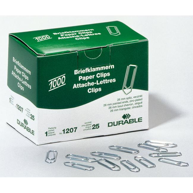 [DU120725] Spisové spony DURABLE 26mm zinkové 1000ks