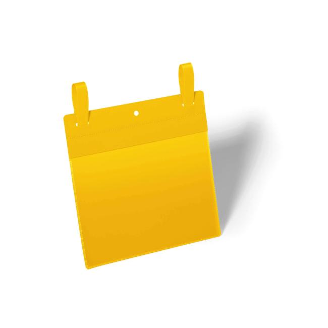 Vrecko na štítok s páskami 210 x 148 mm na šírku 50 ks žlté