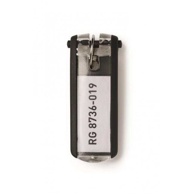 [DU195701] Menovky na kľúče DURABLE KEY CLIP čierne 6ks