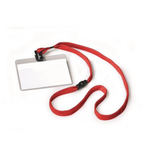 [DU813903] Visačka s červeným remienkom DURABLE 90x60mm 10ks