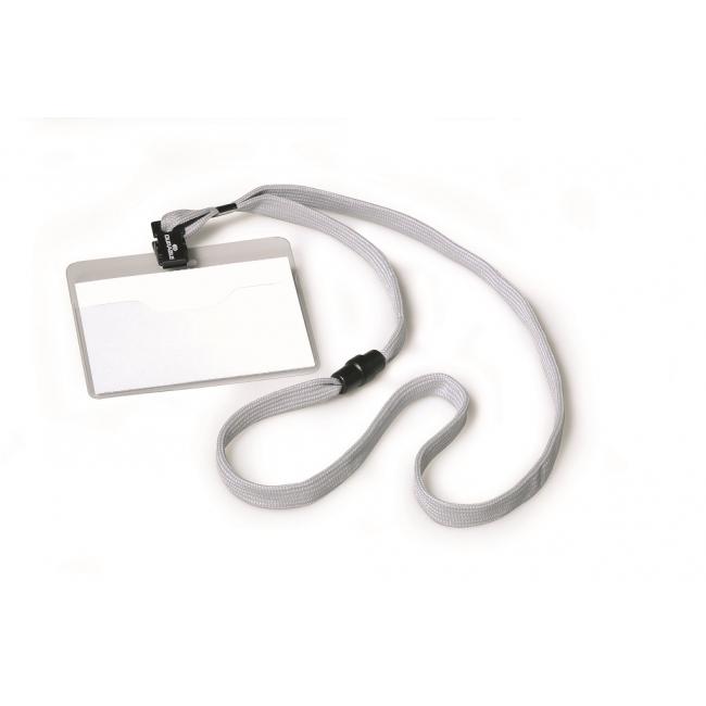 [DU813910] Visačka so sivým remienkom DURABLE 90x60mm 10ks