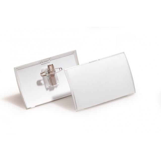 [DU821419] Visačka oblá PP štipec+špendlík DURABLE CLICK FOLD 90x54mm 25ks