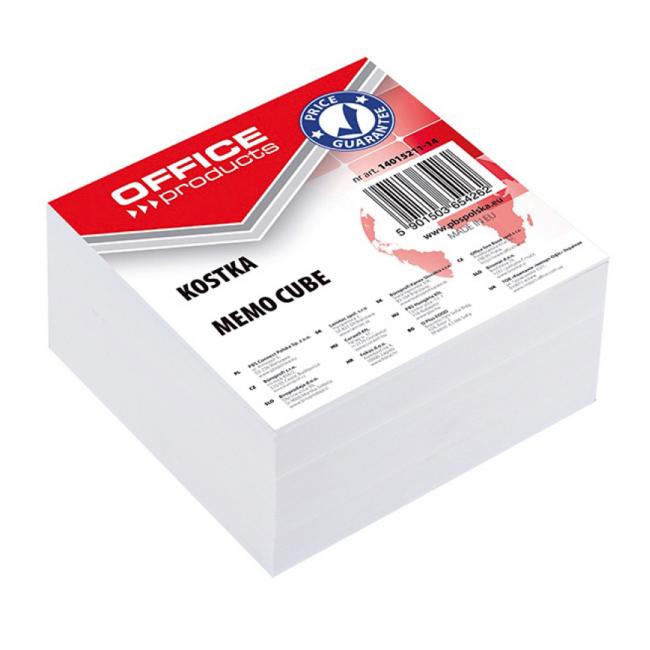 [EC231114] Poznámkový bloček kocka Office products nelepená biela, 85 x 85 x 40 mm
