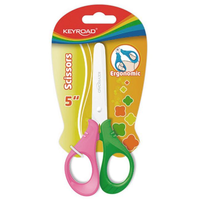 [EC971833] Školské nožnice KEYROAD ergonomické, blister, mix farieb