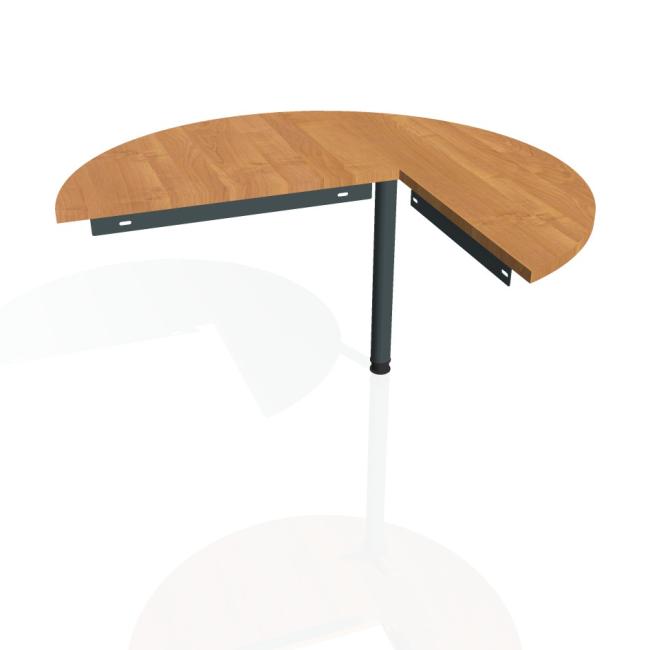 [ON120139] Doplnkový stôl Gate, ľavý, 120x75,5 cm, jelša/kov