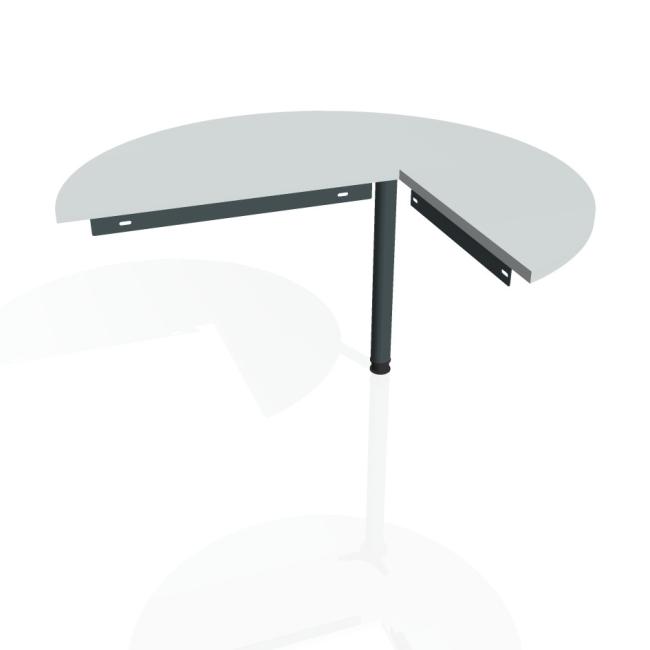 [ON120189] Doplnkový stôl Gate, ľavý, 120x75,5 cm, sivá/kov