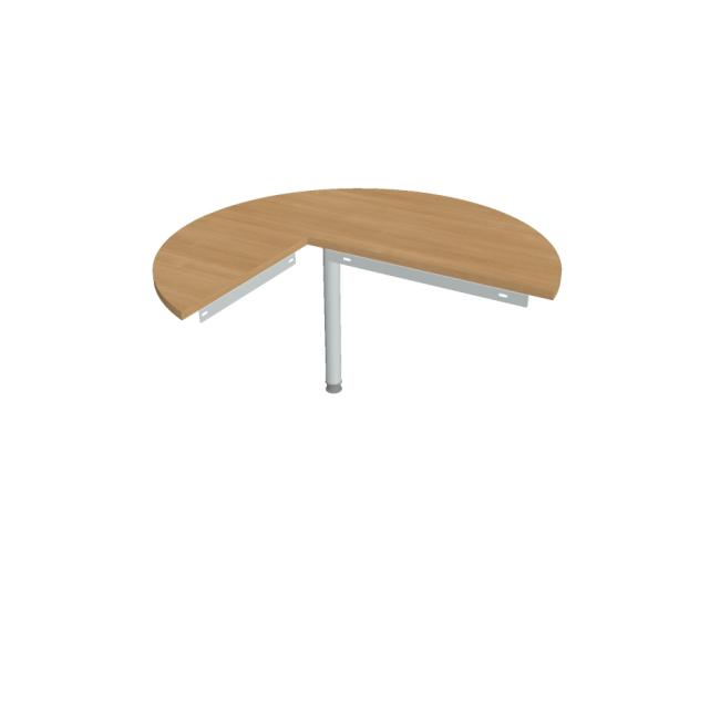 [ON120249] Doplnkový stôl Gate, pravý, 120x75,5 cm, dub/kov