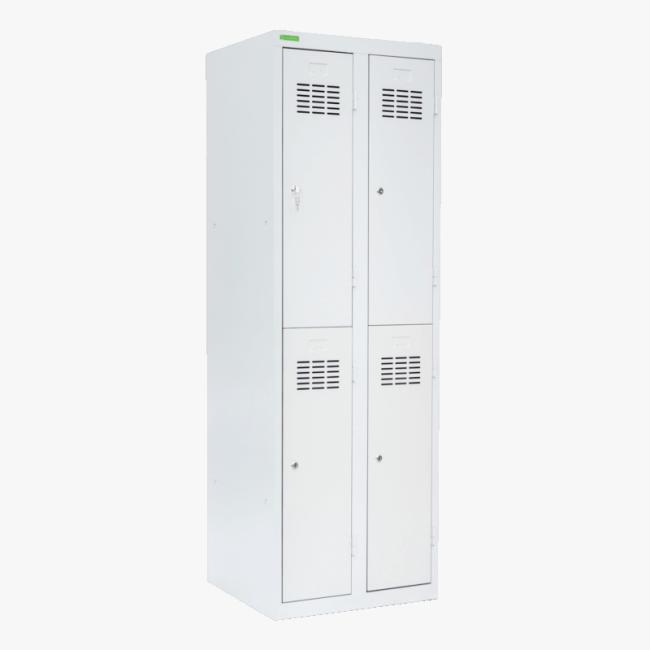 4-dverová šatníková skriňa s krátkymi dverami, 180x60x50cm, farba RAL 7035