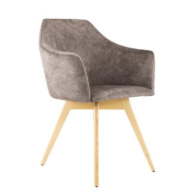 [AN130020] Konferenčné kreslo Ravenna Legno, drevené nohy, látka VIS001 béžová