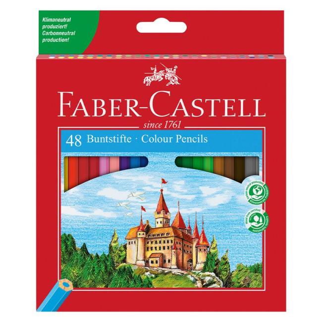 Farbičky Faber Castell drevené, 48 ks