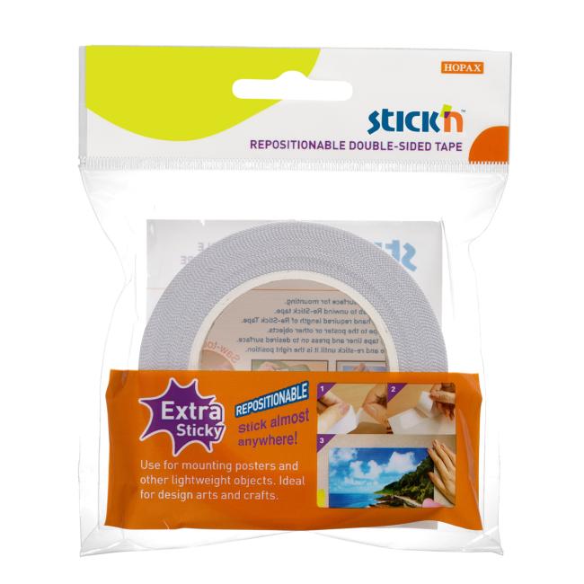 Lepiaca páska Stick’n Hopax 12 mm x 12 m obojstranná odnímateľná