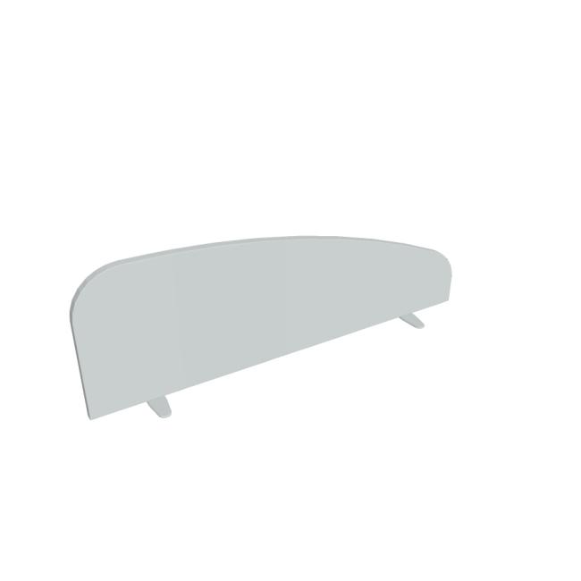 [ON211580] Paraván Hobis na plochu stola, oblý, 120 cm, sivá