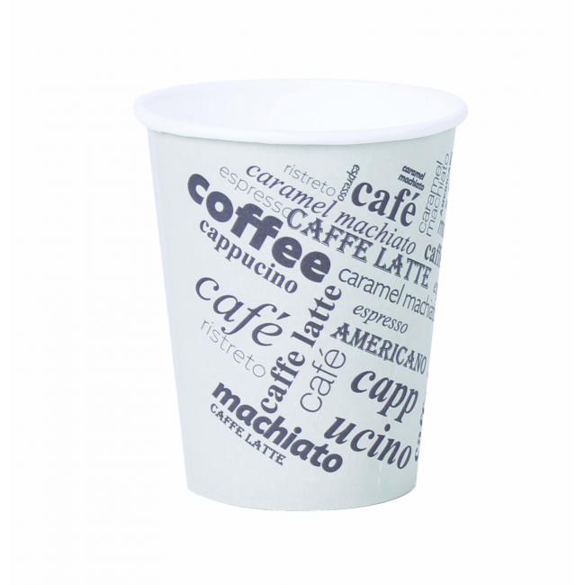 [HI092602] Papierový pohár 280ml ’M’ Coffee to go s motívom 50ks