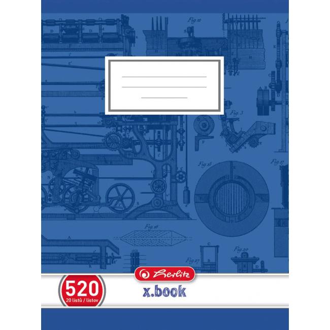 [HL078037] Zošit Herlitz 520, A5, čistý, 70g/m2