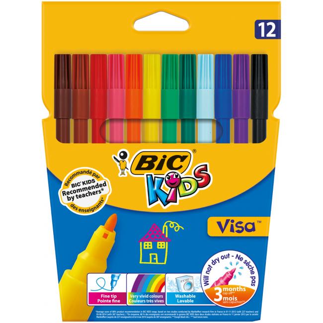 [BC888695] Sada popisovačov BIC KIDS Visa 12 ks