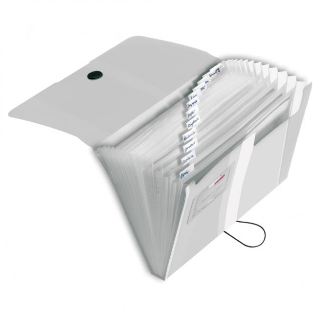 [HL277936] Aktovka plastová s priehradkami Herlitz Easy Orga transparentná číra