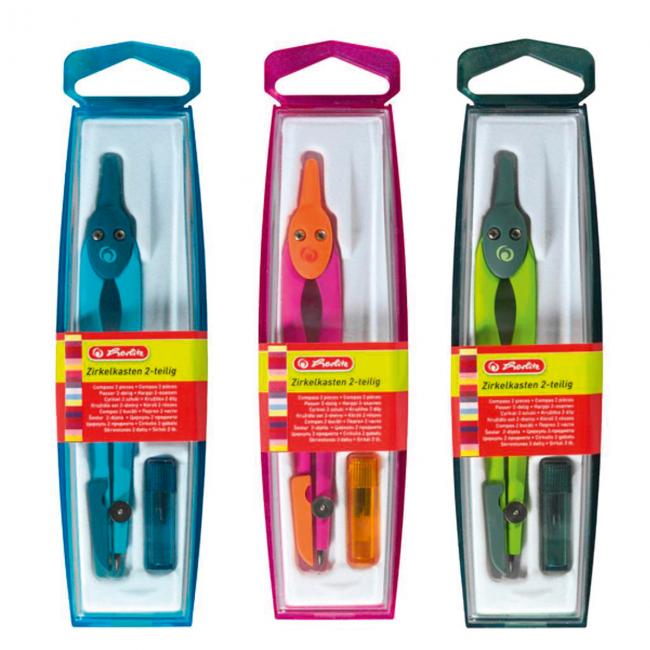 [HL710055] Kružidlo Herlitz + náhradné tuhy, mix farieb