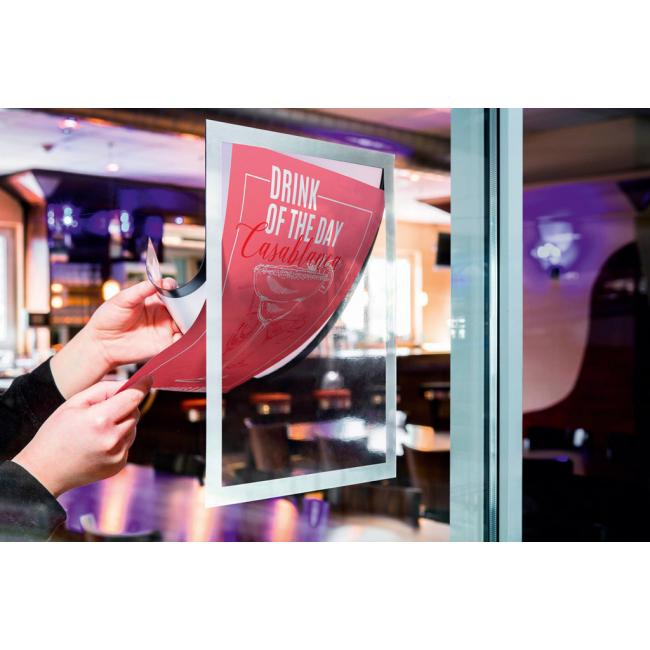 [DU484123] Samolepiaci panel Duraframe Sun A4 strieborný